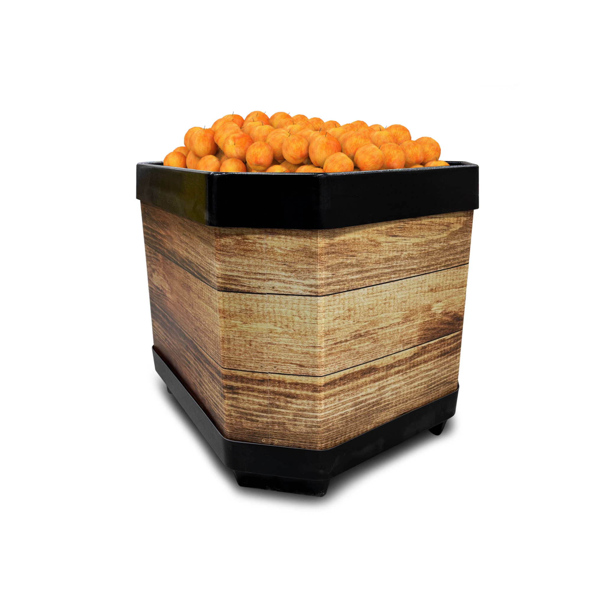 Octo Wood Grain Plastic Bin